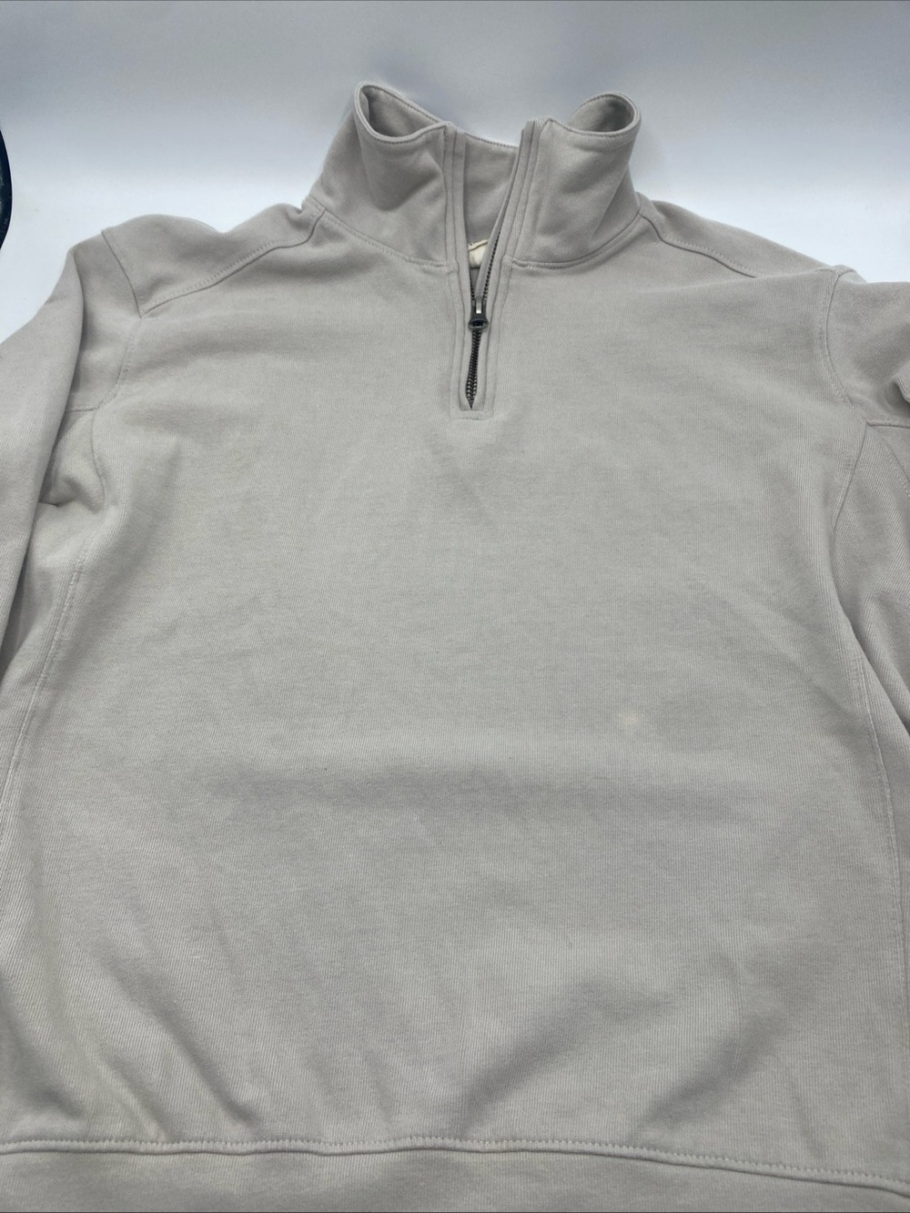 PACT Sweatshirt Women Organic Cotton Quarter 1/4 Zip Relaxed Pullover Medium